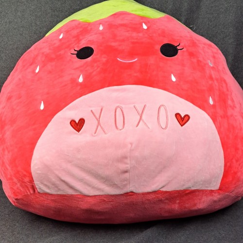 Huge Squishmallow Scarlet the Strawberry XOXO Valentine’s Day plush Kelly Toy - Picture 6 of 16