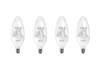 Philips 458687 60w Equivalent Dimmable B12 Decorative Candle Led