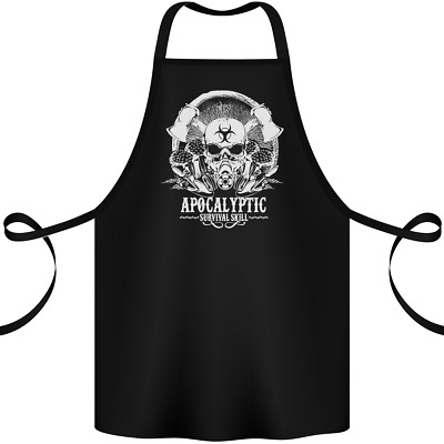 Apocalyptic Survival Skill Totenkopf Gaming Baumwolle Schürze 100% Bio
