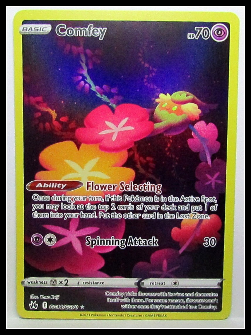 Pokemon Comfey GG14/GG70 Crown Zenith Galarian Gallery Ultra Rare