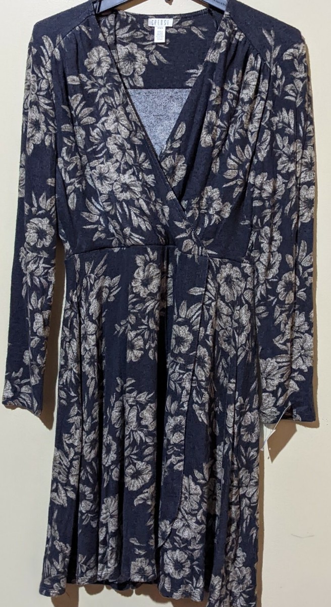 トップス been Spense Women's Gray Floral Dress Size Medium New | eBay