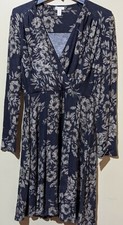 Spense Women's Gray Floral Dress Size Medium New