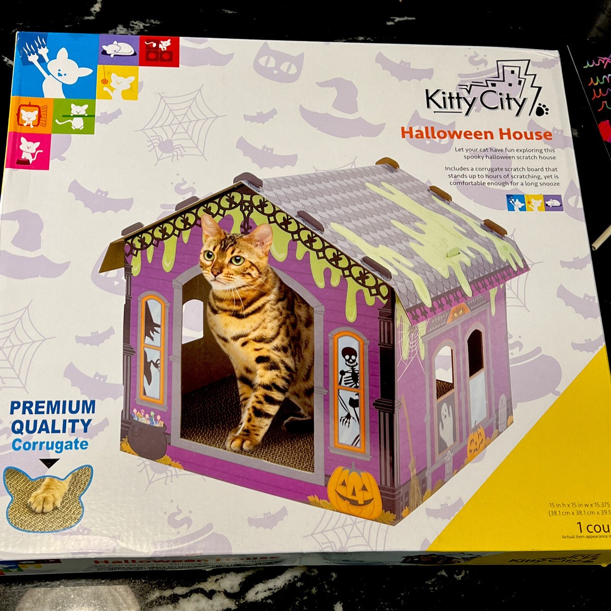 Kitty City Halloween House The Floor is a Cat Scratcher Best Cat