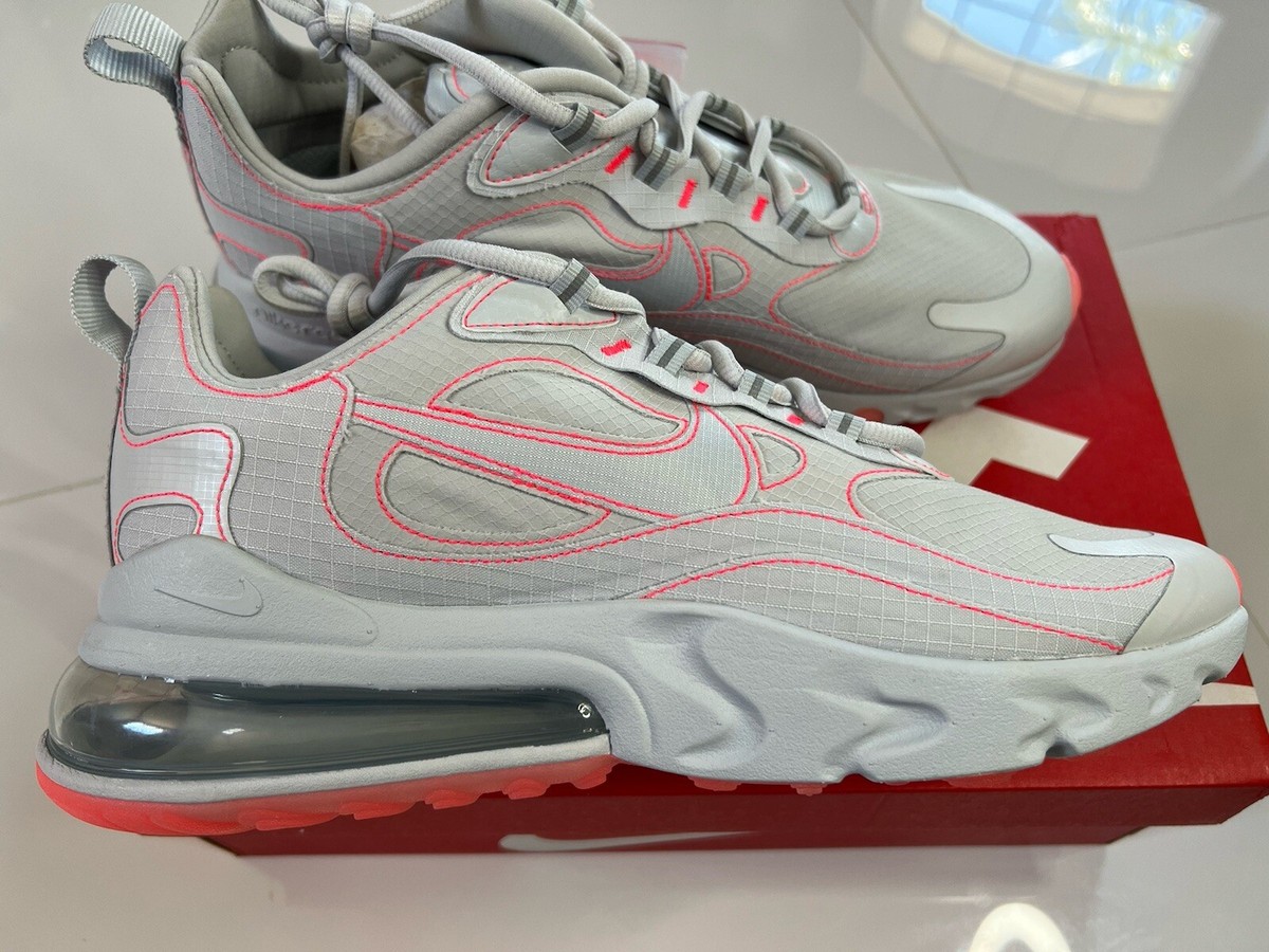 nike air max 270 react white & flash crimson