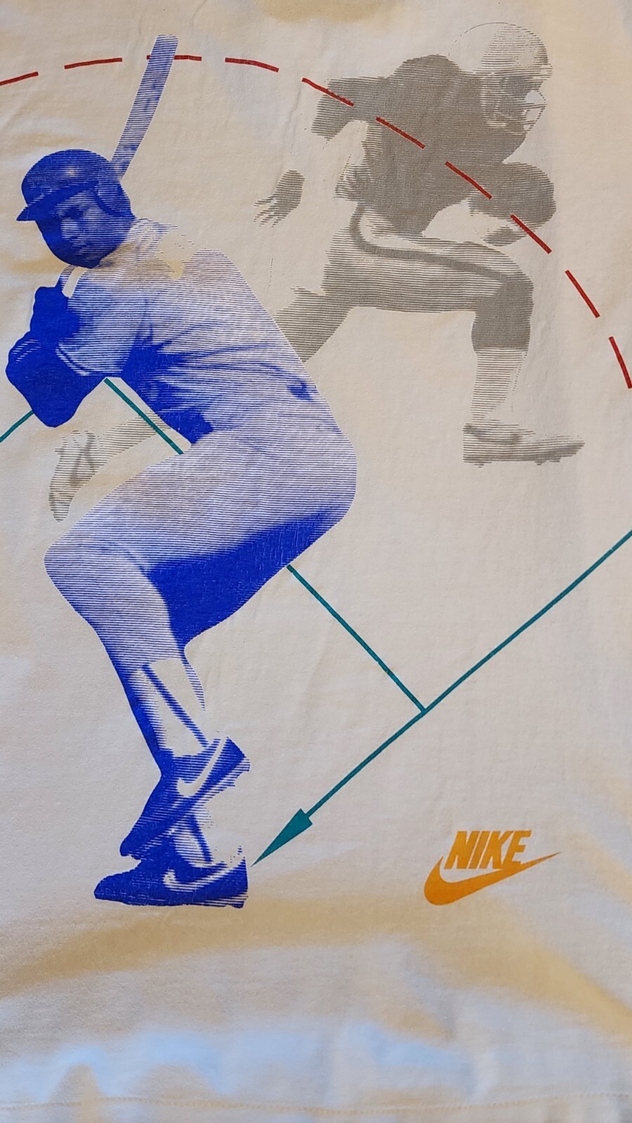 Vintage Nike Bo Jackson Tee Medium 90s Single Stitch NFL MLB Raiders Rare image 2