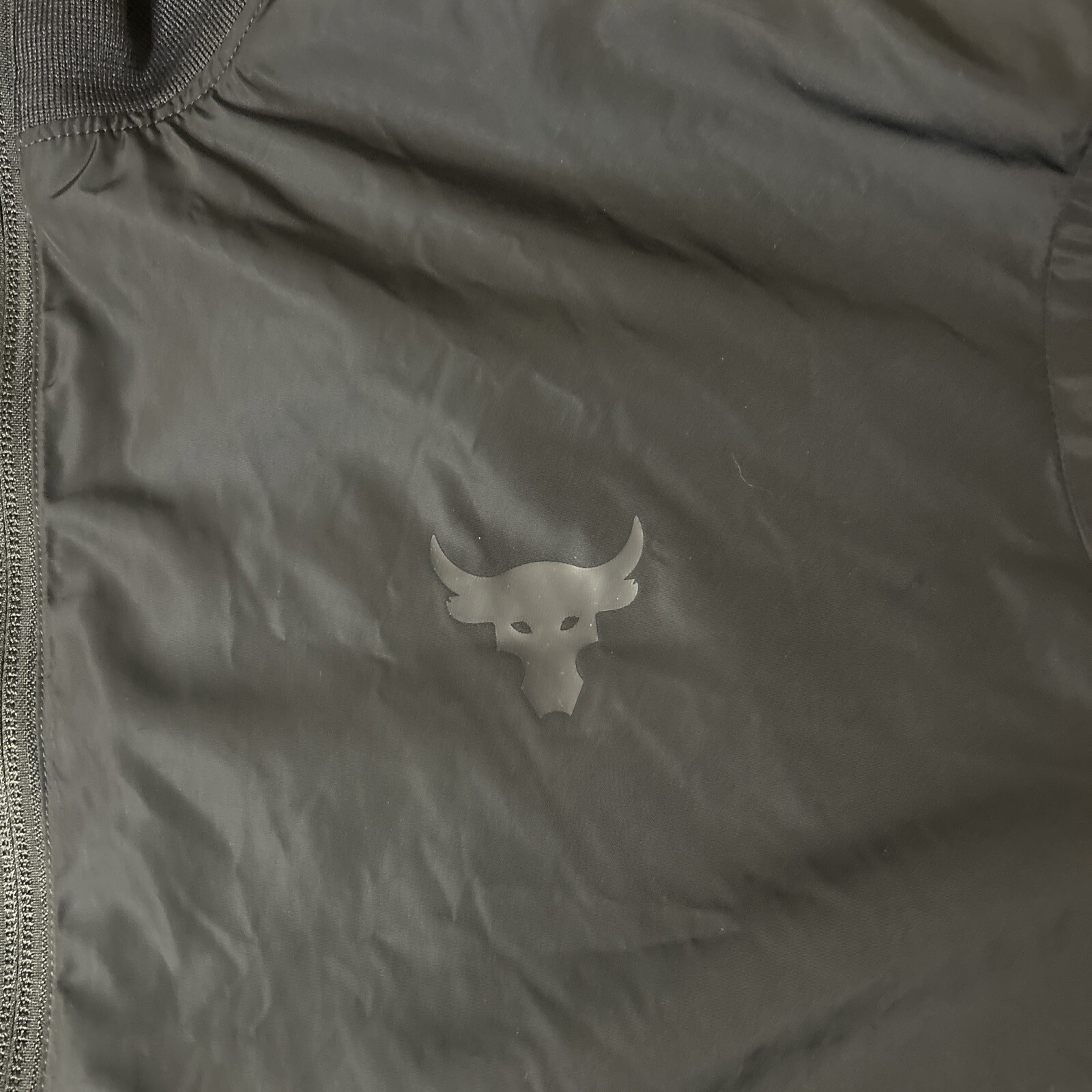 RARE! 2020 Under Armour Project Rock Freedom Veteran's Day Men's L Bomber Jacket image 10