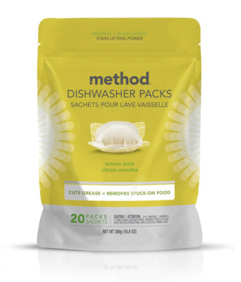 Method Power Dish Lemon Mint Scent Pods Dishwasher Detergent 20 oz. -Pack of 1
