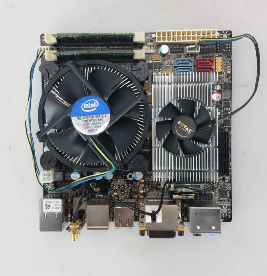 Placa madre ZOTAC H77-ITX WIFI LGA1155 DDR3 PCIEX4 MSATA con CPU i7, 4 GB de RAM Foto 3 de 4