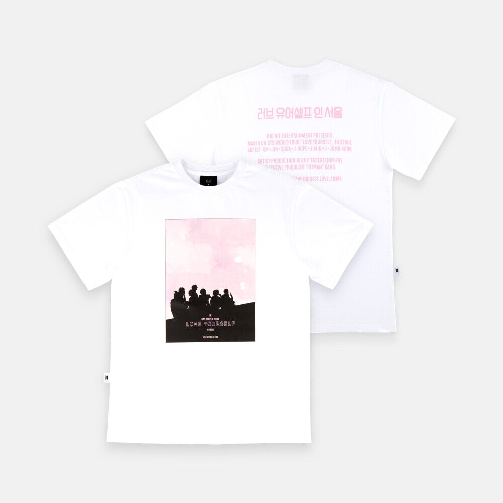 BTS WORLD TOUR LOVE YOURSELF IN SEOUL OFFICIAL MD T-SHIRT WHITE_SL NEW