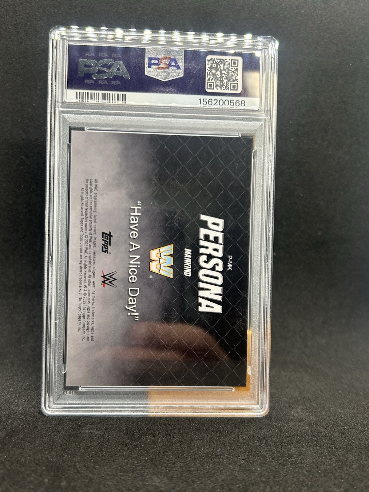 2025 Topps Chrome WWE Mick Foley / Mankind Persona Case Hit SSP - PSA 10 view 4