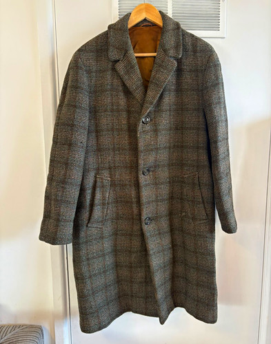 Hardy Amies, Vintage 60s/70s Hardy Amies Designed for Hepworths Tweed Overcoat Wool Jacket