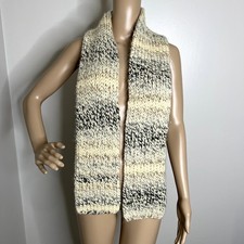 Handmade Crochet Knit Cream Scarf