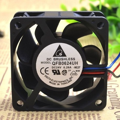 1PC New   QFR0624UH  24V 0.26 6025 6CMA 3-wire Double   Cooling Fan #hj