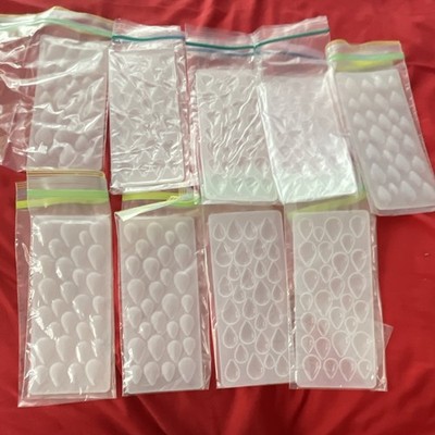 Lot of 9 Clear Silicone Teardrops Resin Mold for Epoxy Casting DIY Craft Project