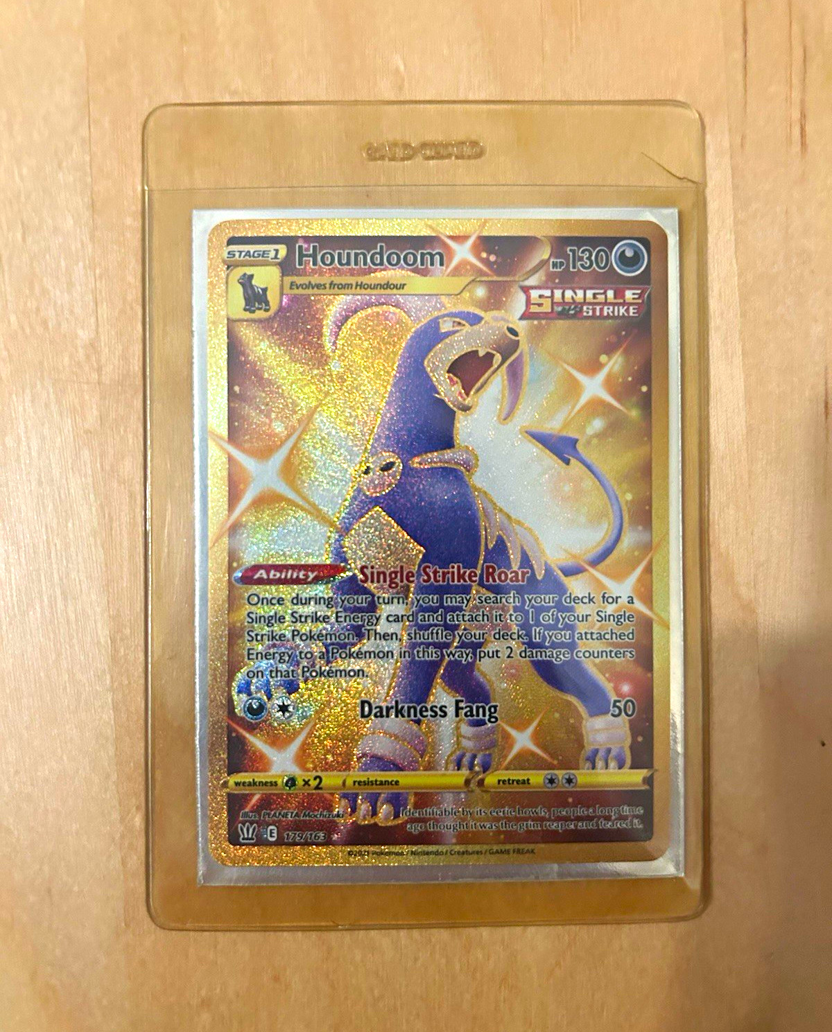 Pokemon TCG Houndoom 179/163 Secret Rare Full Art Holo Battle Styles 130HP
