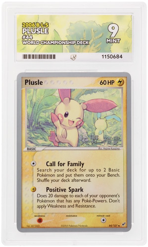 Plusle graded ACE 9 for sale on eBay