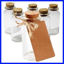 Mini Glass Bottles with Cork Stoppers, Mini Vials Cork, Tiny Glass Jars for F...