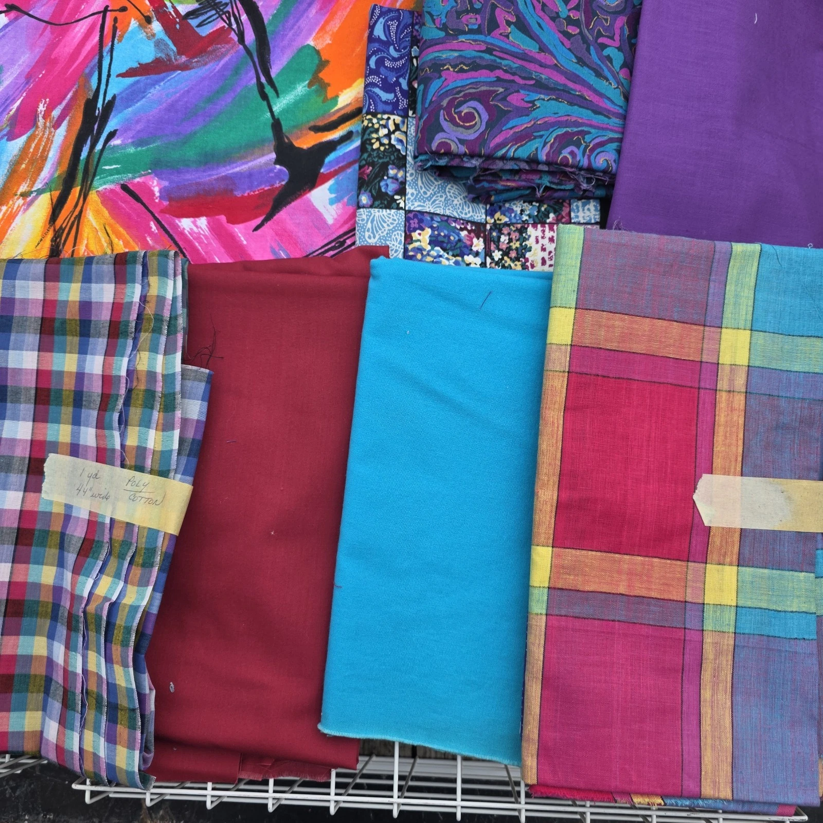 Fabric Lot Purple Jewel Tones Quilting Sewing Yardage Prints Solids 10.27 Lbs - product detail image 6