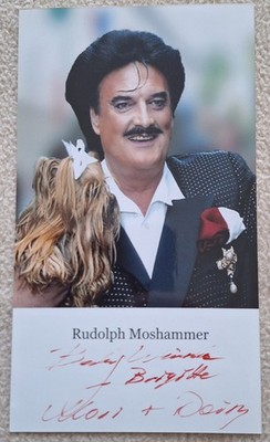 Rudolph Moshammer Autogrammfoto mit Widmung
