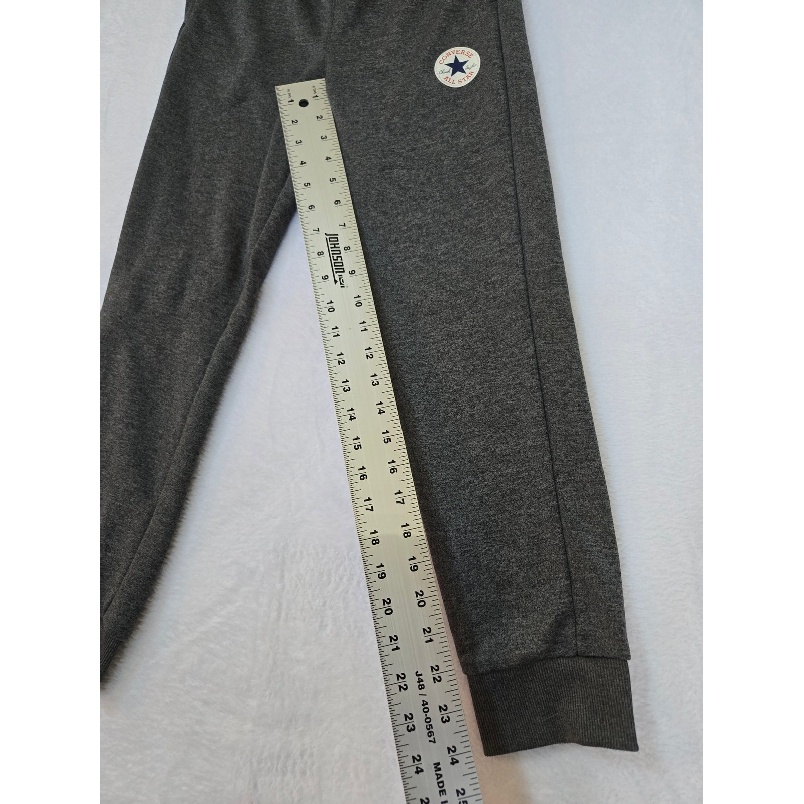 Converse All Star Girls Dark Gray Jogger Gym Pants Size Medium thumbnail 2