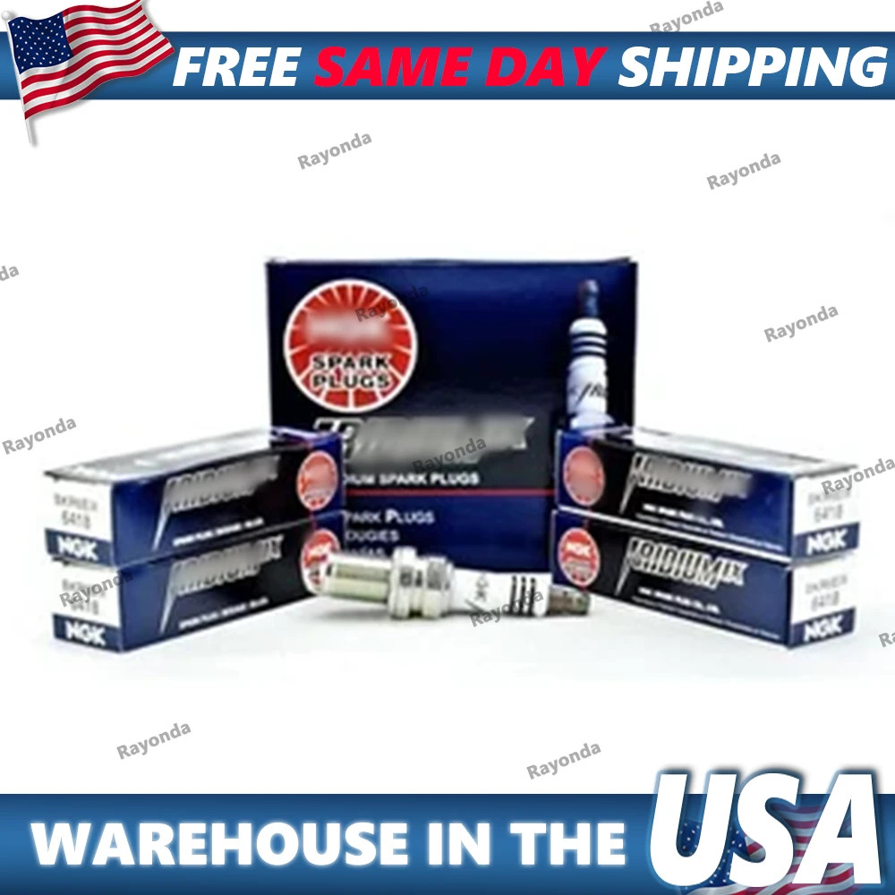 Set of 4 Genuine NGK 6418 Iridium IX Spark Plugs BKR6EIX
