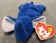 Ty Teenie Beanie Babies Peanut the Royal Blue Elephant