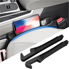 2PCS Car Seat Gap Filler with Phone Holder Universal No Drop Guard Design