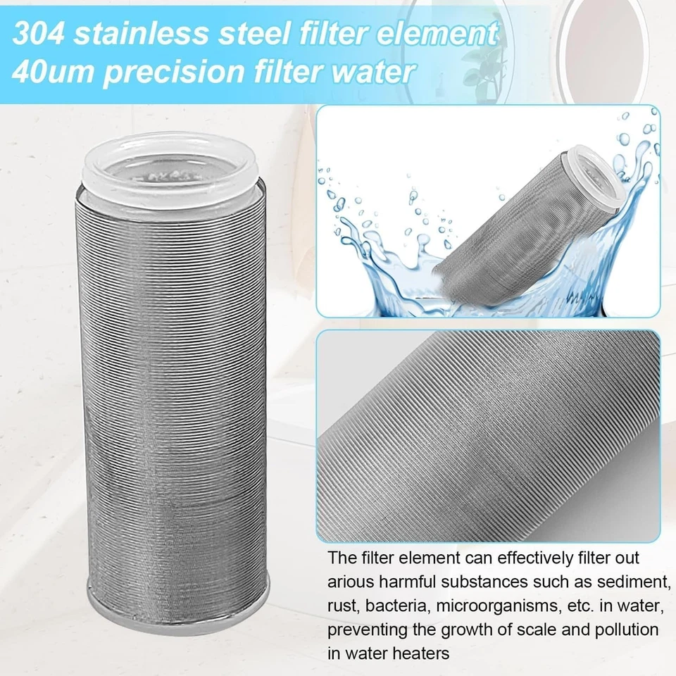 Filtre Matériau Cuivre pur, Acier Inoxydable, Eau Douche Anti Calcaire, Tuyau... - Photo 4/4