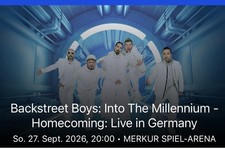 Backstreet Boys Düsseldorf 27.09.26 Golden Circle 2 links 4 Tickets