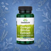 Swanson, Ginkgo Biloba Extract 60Mg Gehirn Nervous 120 Kapseln Super Preis