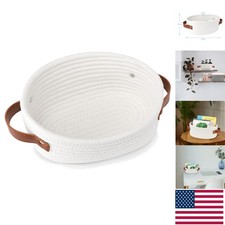 Elegant Oval Cotton Rope Storage Basket for Stylish Nursery Organization
