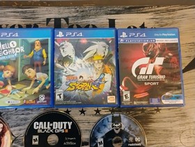 Lot of 7 PS4 Games Gta5, Black Ops 3, Arkham, Home Sweet Home, Gran Turismo, Ect