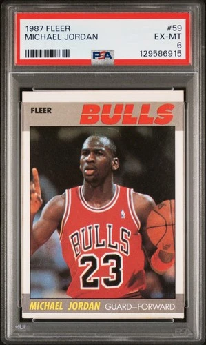 1987 FLEER #59 MICHAEL JORDAN PSA 6