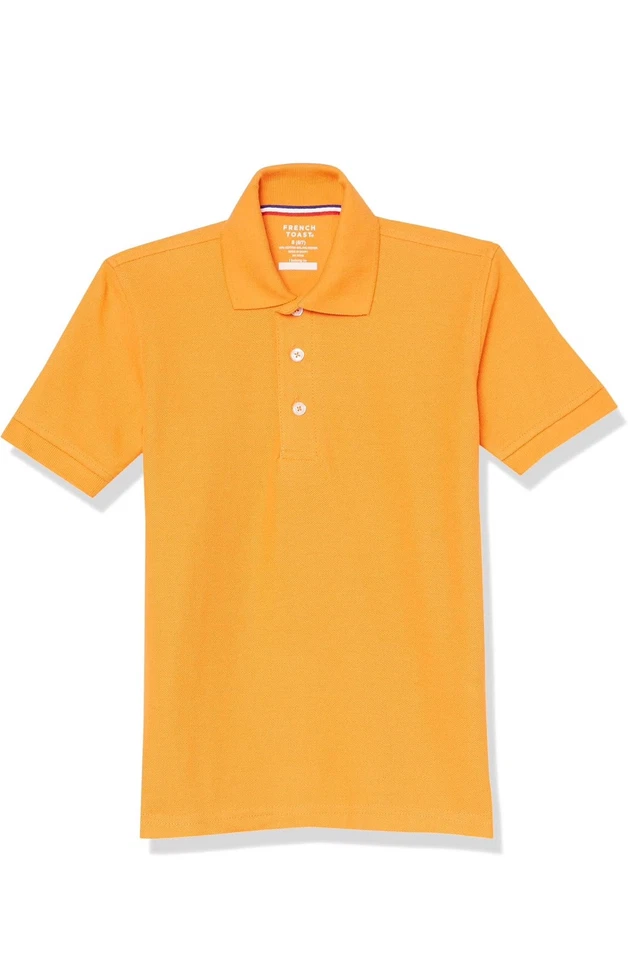 5 件装法国烤面包男孩短袖皮克 Polo 制服衬衫 XS 码 (4/5) — 第 2/4 张图片