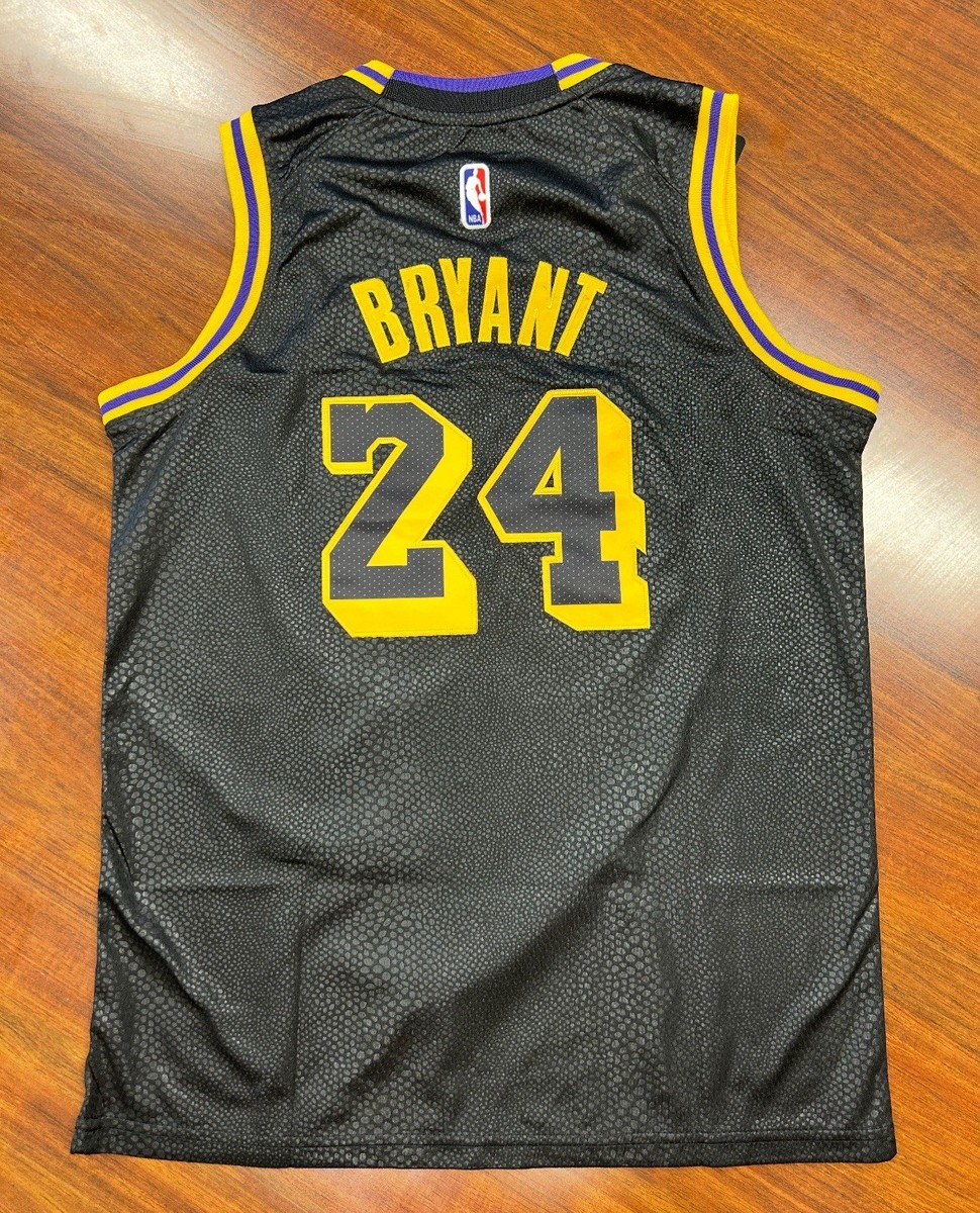 Kobe Bryant LA Lakers #24 Kids Stitched Black Mamba Jersey Youth