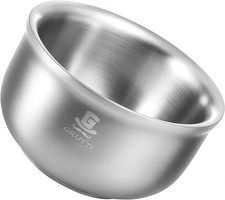 4.13 Inch 10.5cm Stainless Steel Shaving Soap Dish Bowl RustFree Barbers