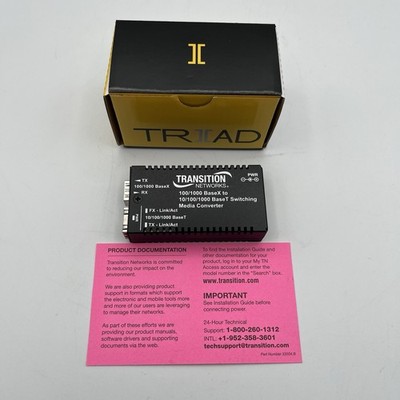 BRAD NEW!! Lantronix Mini Gigabit Ethernet Media Converter - M/GE-PSW-SFP-01