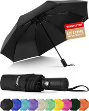 Seniny Windproof Travel Umbrella, Automatic Umbrellas for Rain, Portable Compa