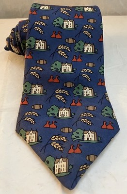 Vintage The Macallan Malt Scotch Whisky Silk Necktie Distillery -  Great Britain