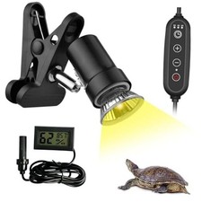 Smart Heat Lamp for Reptiles with Auto Timer 2/4/8 Hours 50W UVA UVB Light