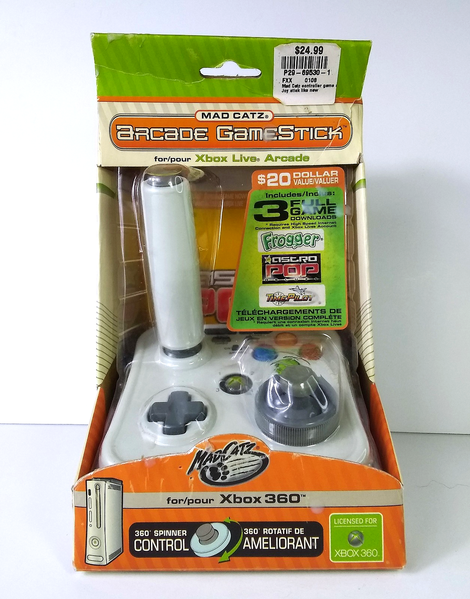Mad Catz Arcade GameStick for Xbox 360 USB White 4758 New in box