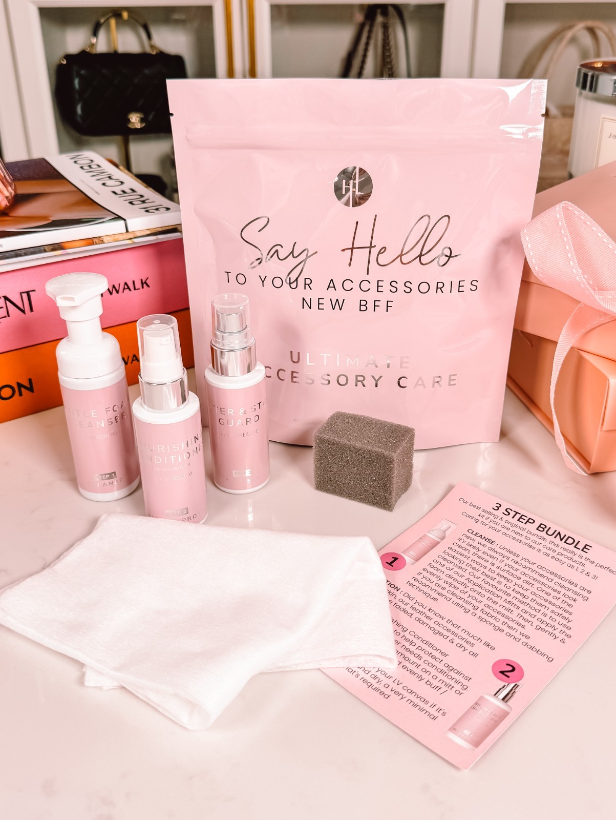 Havre De Luxe 3-Step Accessory Care Bundle for Luxury Handbags and Accessories
