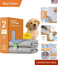 Medium 36"x41" Reusable Pee Pad - Maximum Absorbency for Pet Training Whelping