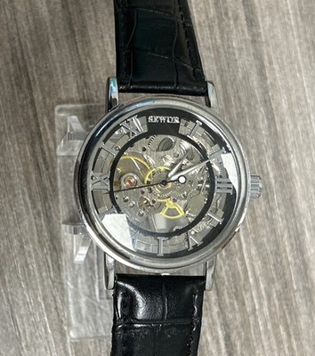 SEWOR Men's Mechanical Skeleton Transparent Watch - Steampunk style