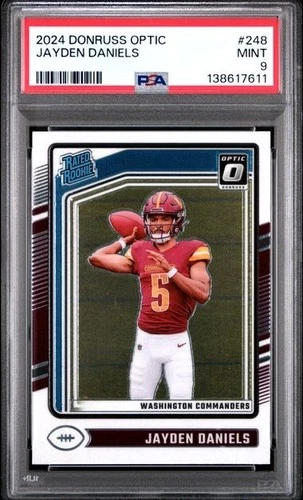 2024 PANINI DONRUSS OPTIC JAYDEN DANIELS #248 PSA 9 MINT RATED ROOKIE COMMANDERS