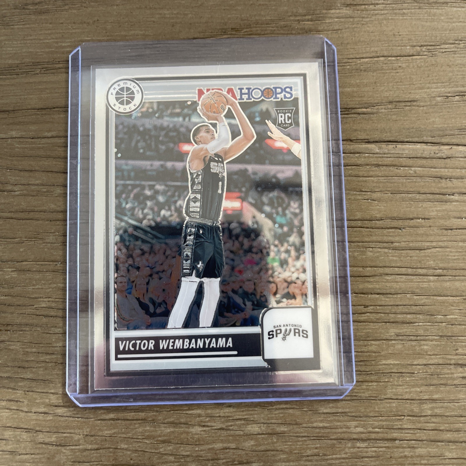 2023-24 Panini Hoops Premium Stock Victor Wembanyama RC #108 Silver Card Spurs