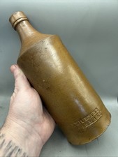 EARLY VICTORIAN STONEWARE POISON OR MEDICINE BOTTLE STAMPED LEICESTER INFIRMARY