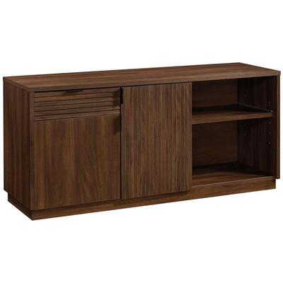 Sauder Englewood Engineered Wood Credenza in Spiced Mahogany