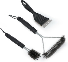 Weber Three-Sided Barbecue Brush 30 Cm/Bbq Cleaning Tool, Removes Grease & Food