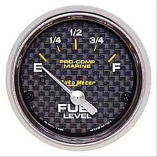 Auto Meter 200760-40 Pro-comp Carbon Fiber Marine Fuel Level Gauge Diameter 2-1 Auto Meter 200760-40 Pro-comp Carbon Fiber Marine Fuel Level Gauge Diameter 2-1